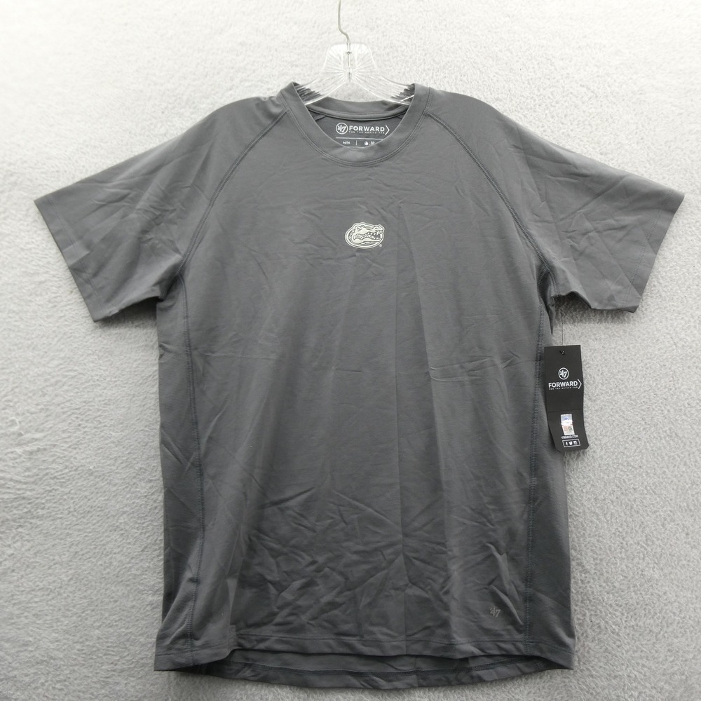 47 Brand Shirt Mens Medium Forward Florida Gators Gray Short Sleeve Cotton Blend